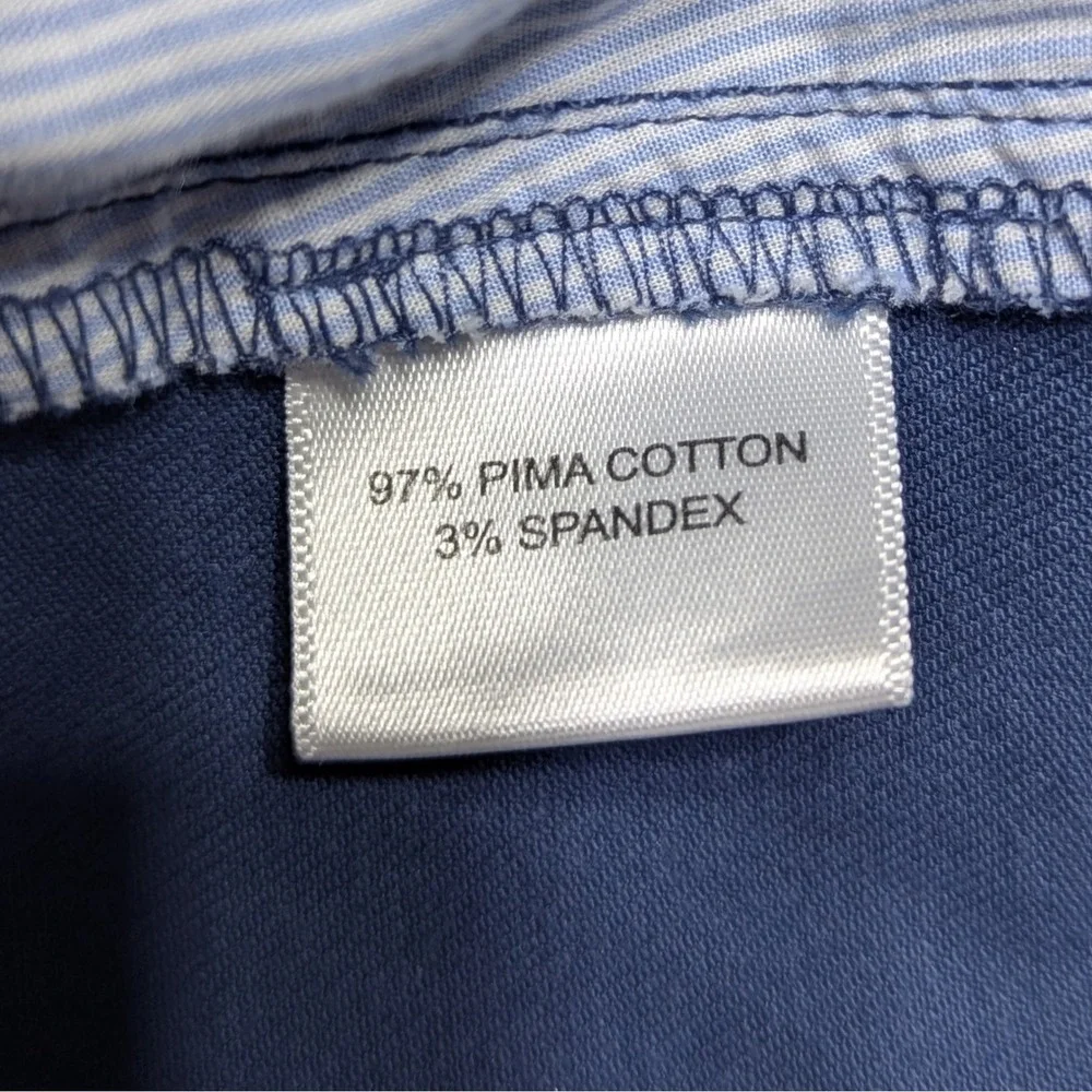 Peter Millar Men 40 Pilot Twill Shorts Pima Cotton Navy Blue‎ Golf Quiet Luxury